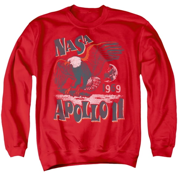 Nasa Apollo 11 Adult Crewneck Sweatshirt Red
