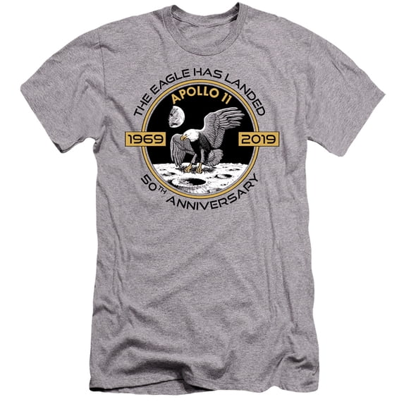 Nasa - Apollo Circle 50Th - Premium Slim Fit Short Sleeve Shirt - X-Large