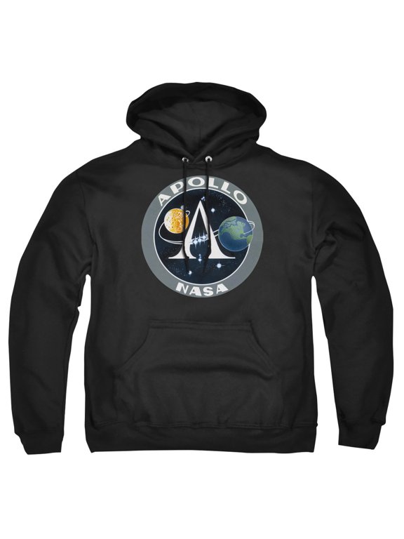 Nasa Apollo Mission Patch Adult Pullover Hoodie Sweatshirt Black