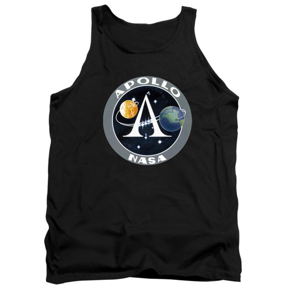 Nasa Apollo Mission Patch Adult Tank Top Black
