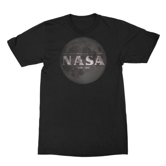 Nasa Apollo Program On Moon Men T-Shirt, Male Medium