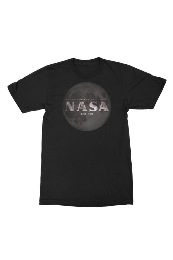 Nasa Apollo Program On Moon Men T-Shirt, Male Medium