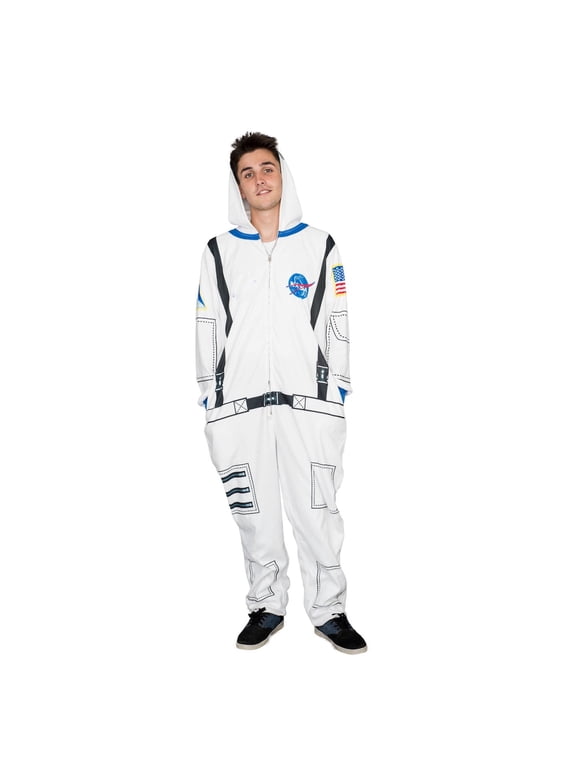 Nasa by Adult Astronaut Costume Hooded Pajama & Union Suit
