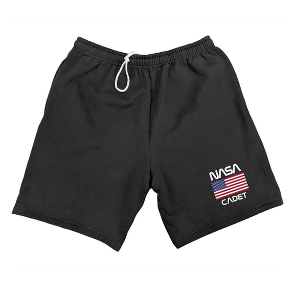 Nasa Cadet American Flag Mens Sweat Shorts