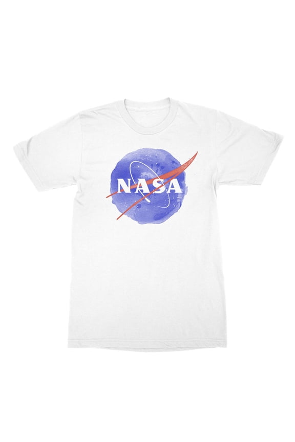 Nasa Classic Logo In Watercolor Men T-Shirt, Male 3X-Large