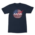 thumbnail image 1 of Nasa Classic Logo Over U.S. Flag Men T-Shirt, Male Small, 1 of 4