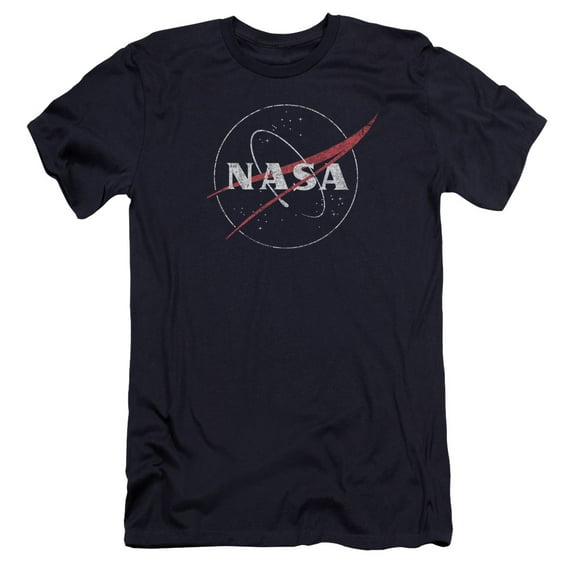Nasa - Distressed Logo - Premium Slim Fit Short Sleeve Shirt - Medium
