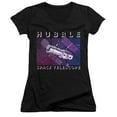 thumbnail image 1 of Nasa Eye In The Sky Junior Women's V-Neck T-Shirt Black, 1 of 1