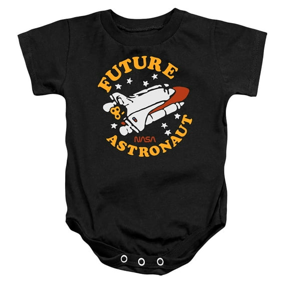 Nasa Future Astronaut Infant Baby Romper T-Shirt Black