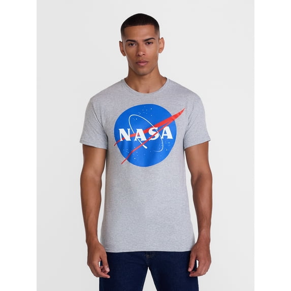 NASA Men's and Big Men's Graphic Cotton Tee with Short Sleeves, Sizes S-3XL