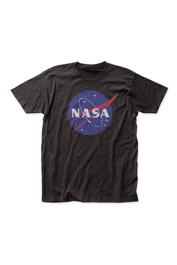 Nasa Men's Faded Logo Slim-Fit T-Shirt Coal M