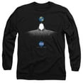 thumbnail image 1 of Nasa Moon Landing Simple Long Sleeve Adult 18/1 T-Shirt Black, 1 of 1