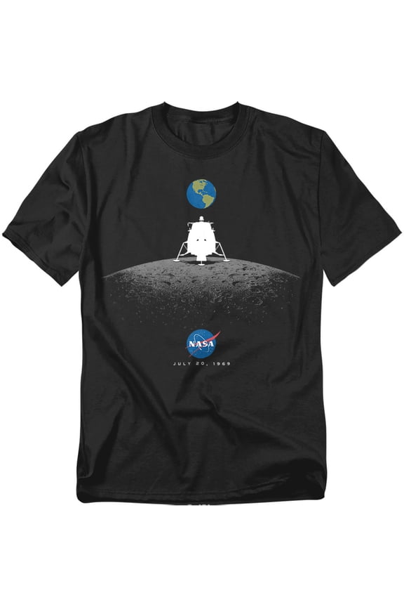 T-Shirt Moon Landing Simple Unisex Graphic Tee For Men & Women