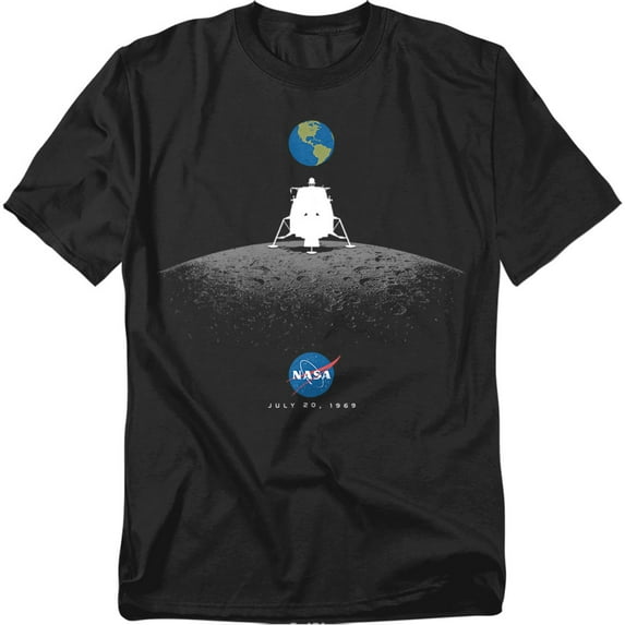 Nasa T-Shirt Moon Landing Simple Unisex Graphic Tee For Men & Women