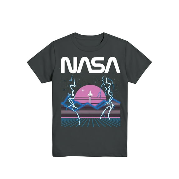 Nasa Boys Mountain Glow Graphic Tee with Short Sleeves, Sizes 4-18