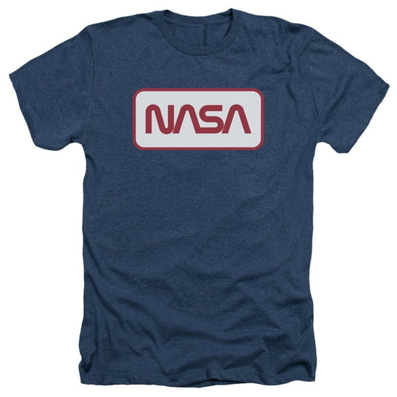 Nasa - Rectangular Logo - Heather Short Sleeve Shirt - Small