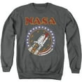 thumbnail image 1 of Nasa Retro Shuttle Adult Crewneck Sweatshirt Charcoal, 1 of 1
