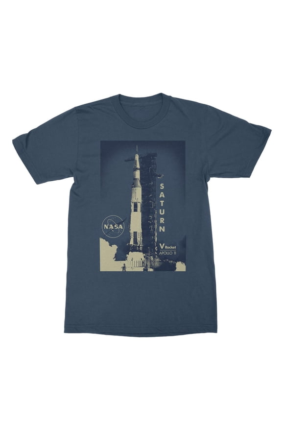 Nasa Saturn Rocket Apollo 11 Men T-Shirt, Male 3X-Large