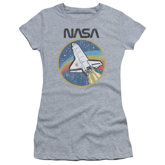 Nasa Shuttle Junior Women's T-Shirt Sheer Athletic Heather