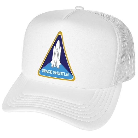 Nasa Shuttle Patch Foam Snapback Trucker Hat - Unisex for Men and Women