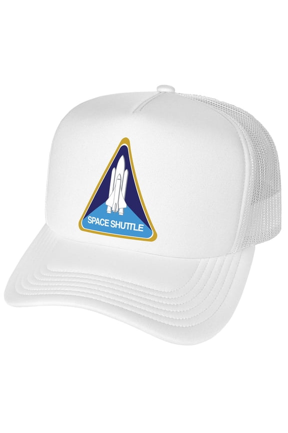 Nasa Shuttle Patch Foam Snapback Trucker Hat - Unisex for Men and Women