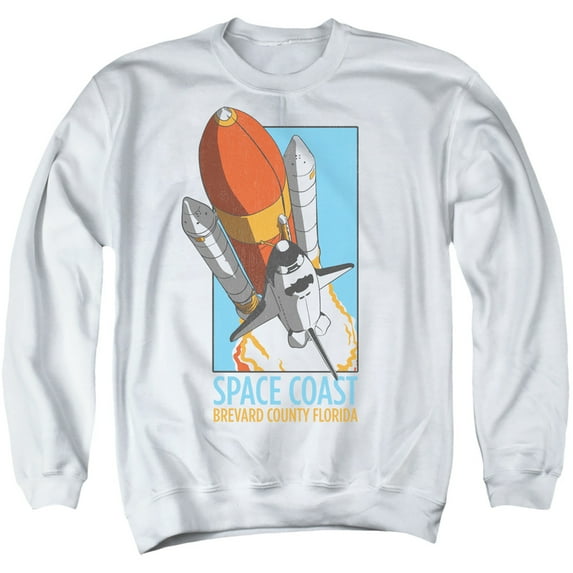 Nasa Space Coast Adult Crewneck Sweatshirt White