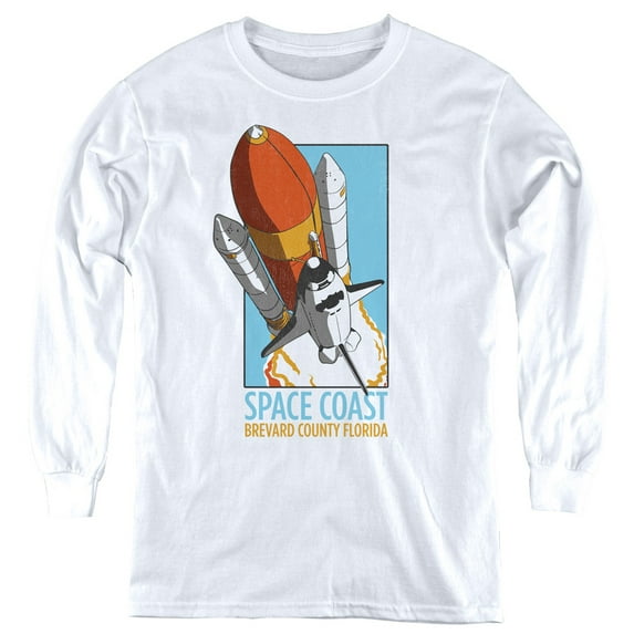 Nasa Space Coast Youth Long Sleeve T-Shirt White