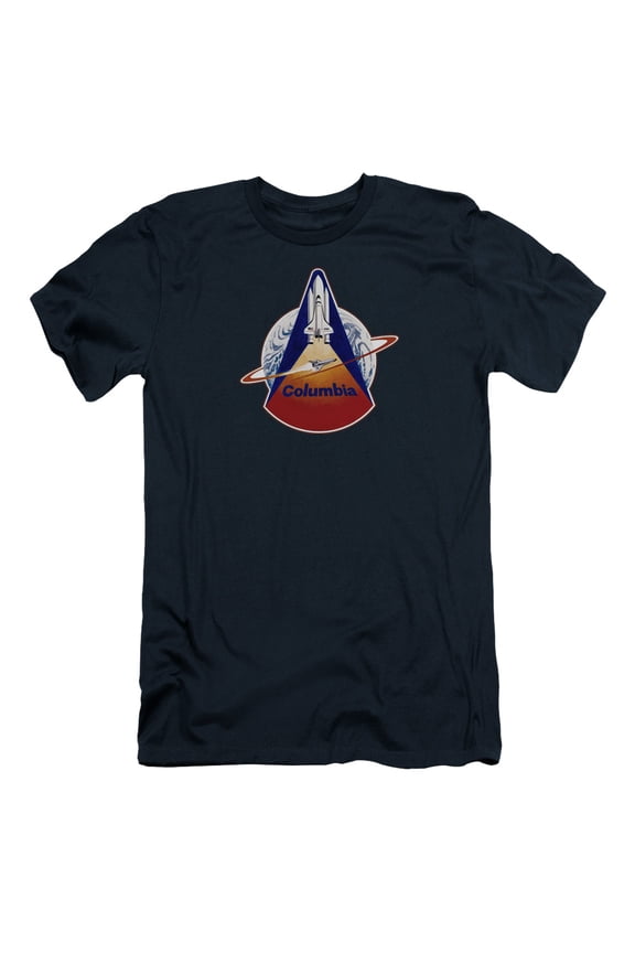 Nasa Sts 1 Mission Patch Adult 30/1 T-Shirt Navy