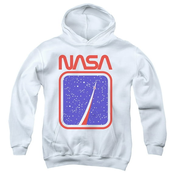 Nasa To The Stars Youth Pullover Hoodie Sweatshirt White