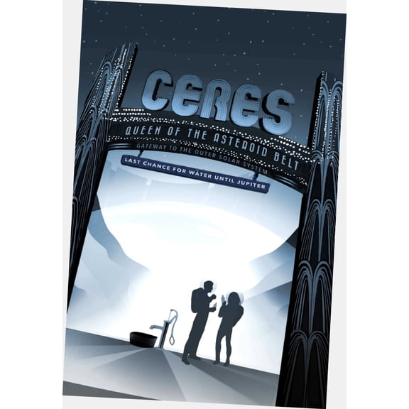 Nasa Travel Poster Art Poster 16"x24" 16x24 Ceres Multi-Color Square Adults Best Posters