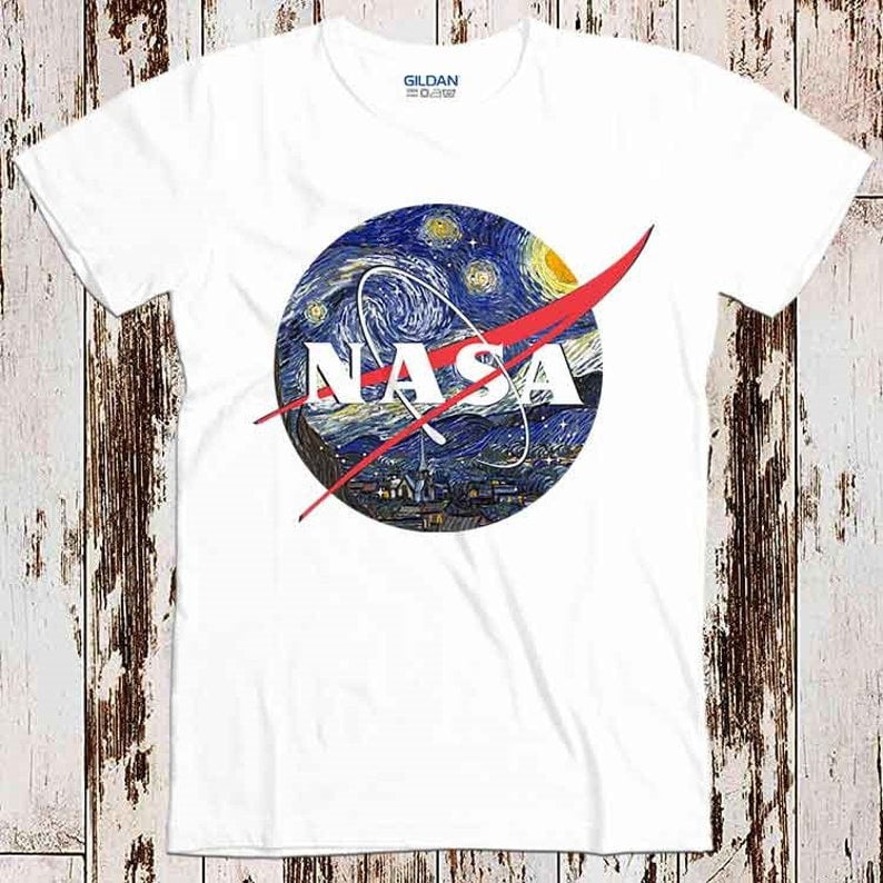 Nasa Vincent Van Gogh Logo Fashion Nova 80s Design Top Gift T Shirt Cool Tee 8435 Walmart