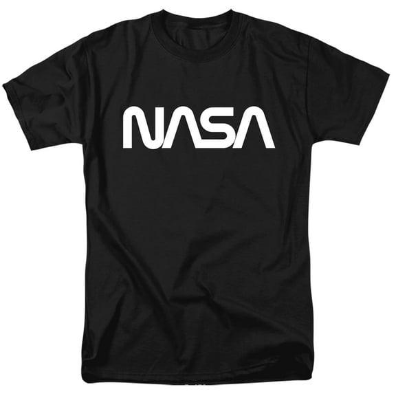 Nasa Worm Logo Adult 18/1 T-Shirt Black