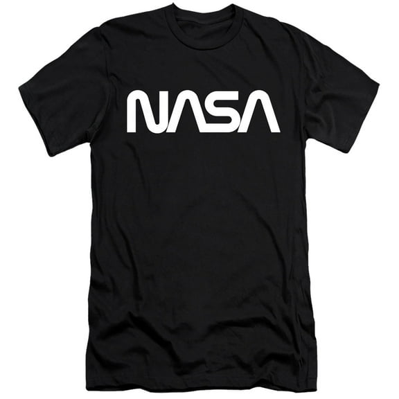 Nasa Worm Logo Adult 30/1 T-Shirt Black