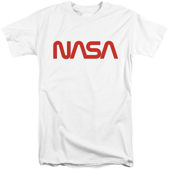 Nasa Worm Logo Adult Tall T-Shirt 18/1 T-Shirt White