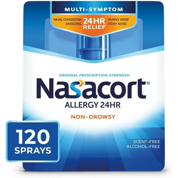 Nasacort Allergy 24 Hour 120 Sprays, 0.57 oz
