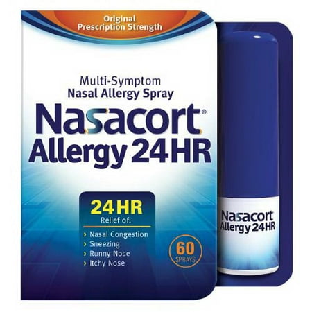 Nasacort Multi Symptom Nasal 24 Hr Allergy Spray - 0.37 Oz, 60 Sprays, 3 Pack