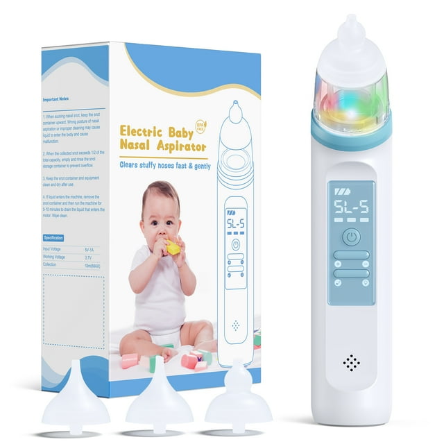 Nasal Aspirator Baby Nose Sucker Electric Snot Suction Booger Mucus