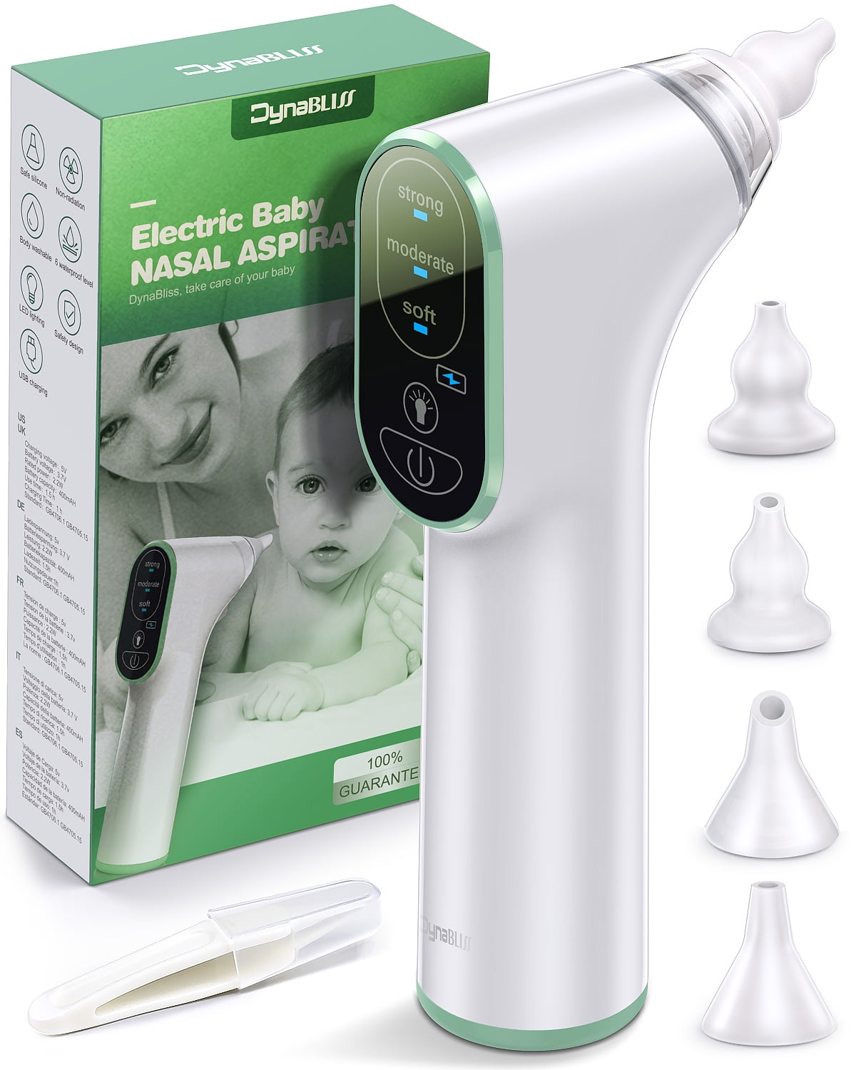 Amraz Silicone Baby Nose Cleaner with Easy Grip Nasal Aspirator, Vacuum  Sucker (Blue)