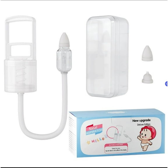 Molucky Nasal Aspirator for Baby and Toddler with Hand Pump and Non-Invasive Tip, White