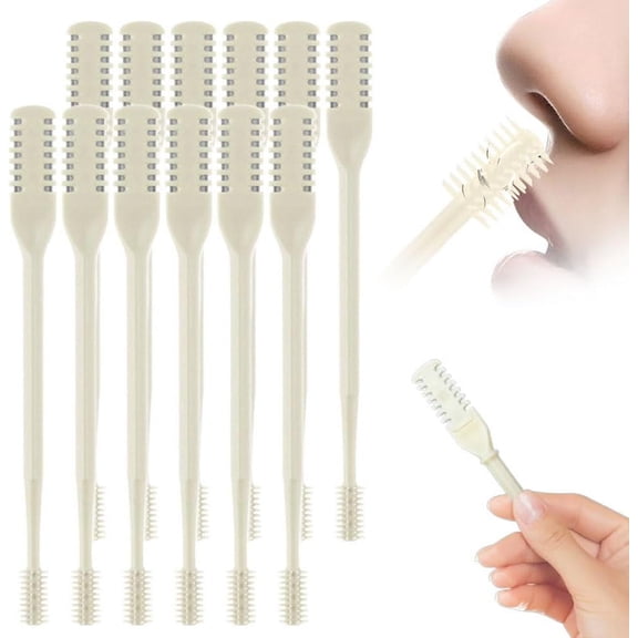 Nasal Hair Cutter,2025 Upgraded Manual 360° Rotating Nostril Hair Removal Tool Double Sided Nose Hair Blade,Nose Hair Trimmer with Ear Picker for Women Men Travel Essentials