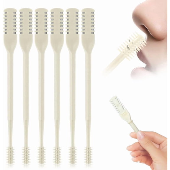 Nasal Hair Cutter, Double-Sided Portable 360 Rotating Manual Nose Hair Remover for Women Men, Travel Essentials