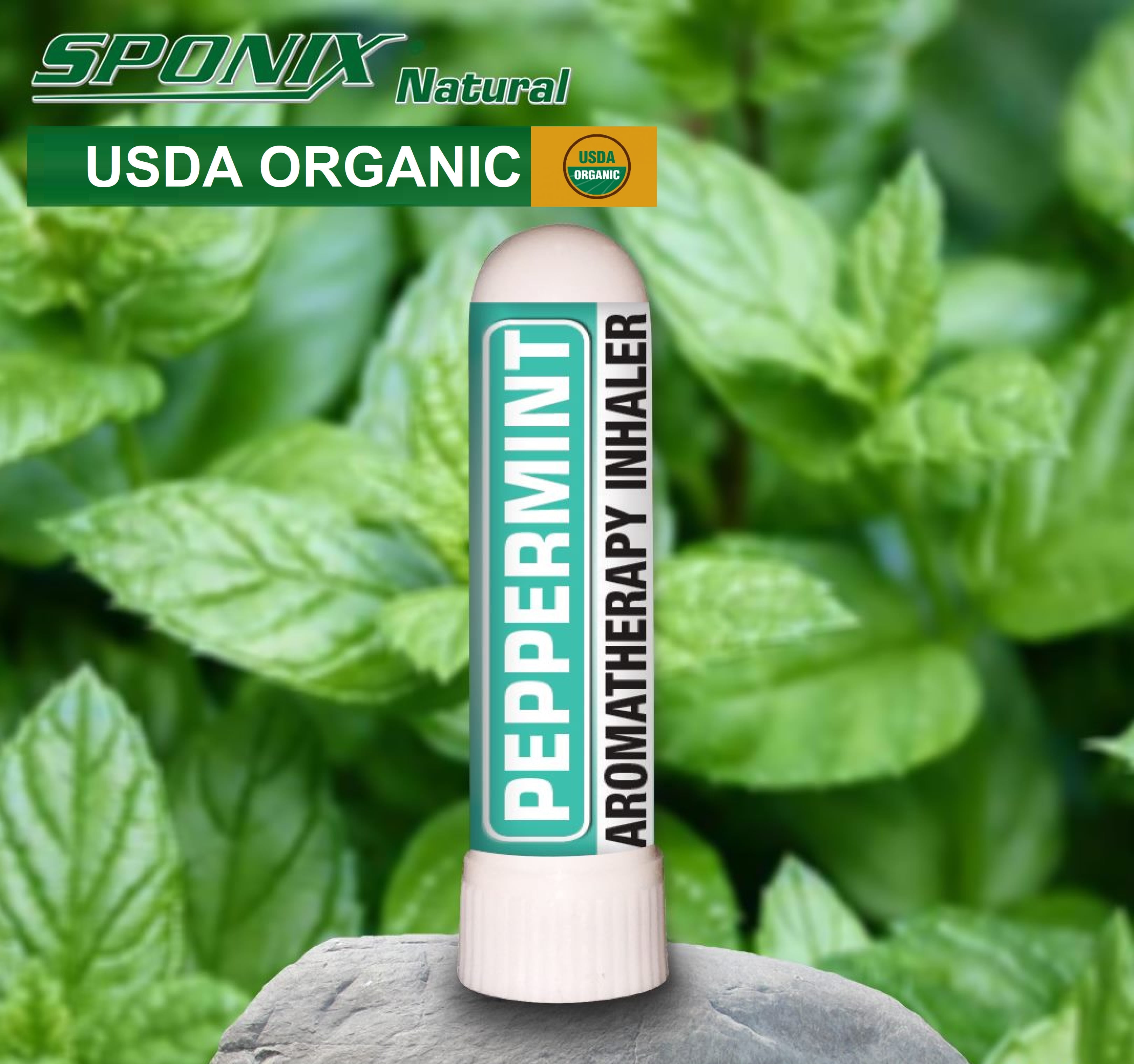 Nasal Inhaler Aromatherapy Peppermint USDA Certified Organic Made with 100 Pure
