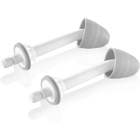 Nasal Irrigator Replacement Tips - 2 Pack - Irrigation for Sinus Relief by ToiletTree Products Grey and White