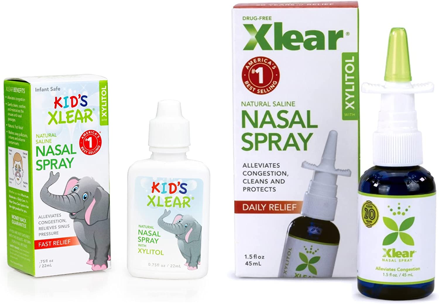 Nasal Spray And Kid’S Nasal Spray Bundle With Xylitol, Saline, Purified