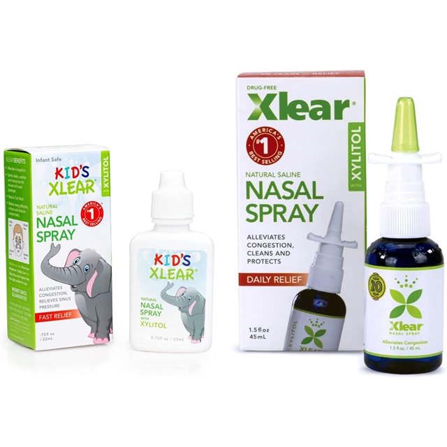 Nasal Spray And Kid’S Nasal Spray Bundle With Xylitol, Saline, Purified