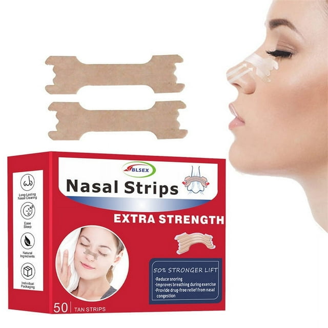 Nasal Strips, 50Pcs Hypoallergenic Sleeping Disorder Nasal Strips