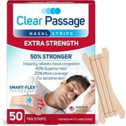 Nasal Strips Extra Strength, Tan, 50 Count | Works Instantly to Improve Sleep, Reduce Snoring, & Relieve Nasal Congestion Due to Colds & Allergies