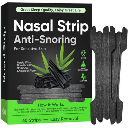 Nasal Strips for Snoring, Nasal Strips For Sleeping, Anti Snoring Devices Stop Snoring and Breathing Smoothly, Instant Nasal Congestion Improve Sleep Quality for Men and Women, 60Pcs