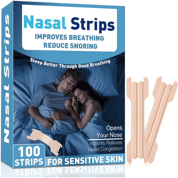 Nasal Strips for Snoring, Nasal Strips For Sleeping, Anti Snoring Devices for Men & Women, Improved Airflow and Comfortable Fit