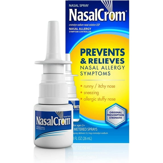 NasalCrom Symptom Controller Prevents & Relieves Allergies 0.88 oz, 4-Pack